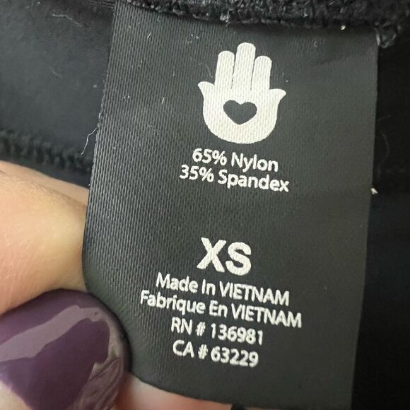 Spiritual Gangster Women's Black Rainbow Side Stripe High Rise Leggings Size XS - Picture 8 of 10